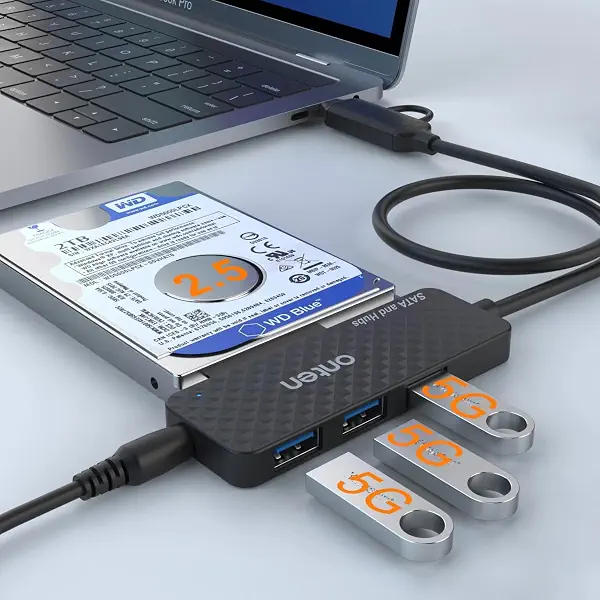 سعر ومواصفات موزع USB نوع A ونوع C من اون تين، محول USB إلى ساتا مزود بعدد 3 منافذ USB 3.0 (B0CDG6KHNJ) على Amazon EG