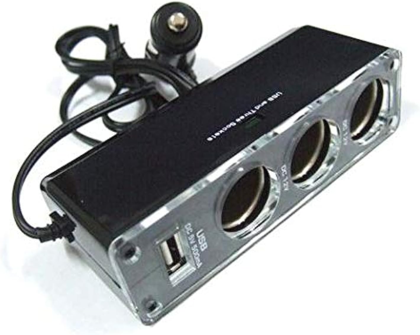 سعر ومواصفات موزع كابلات للسيارة 3 منافذ + USB، أسود (B091BMN9WX) على Amazon EG