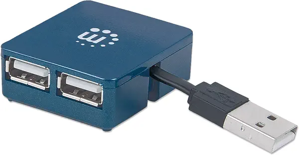 سعر ومواصفات موزع مايكرو USB عالي السرعة بعدد 4 منافذ نقل طاقة من مانهاتن، usb2.0، أزرق (B001CS9AM8) على Amazon EG