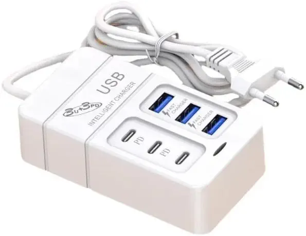 سعر ومواصفات موزع متعدد المنافذ، 3 منافذ USB متعددة، 3 منافذ نوع C - موزع متعدد الوظائف للمنزل ومكان العمل، قطعة واحدة (B0GQVLFPB3) على Amazon EG