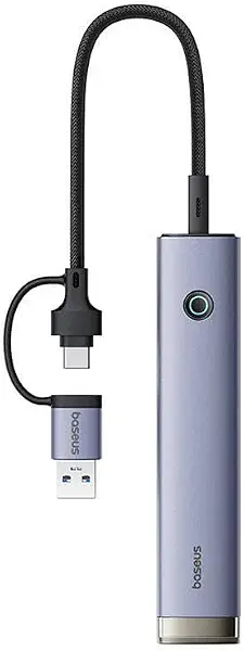 سعر ومواصفات موزع هواء 4 منافذ من سلسلة الترا جوي من باسيوس بلون رمادي (USB-ايه ونوع سي إلى USB 3.0 × 4 + نوع سي 5 فولت) (B0DFK74LCM) على Amazon EG