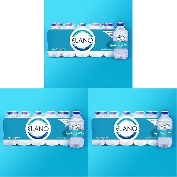 سعر ومواصفات مياه 330 مل من 20 قطعة، عبوة من 3 قطع من ايلانو (B0FKKQV9LK) على Amazon EG