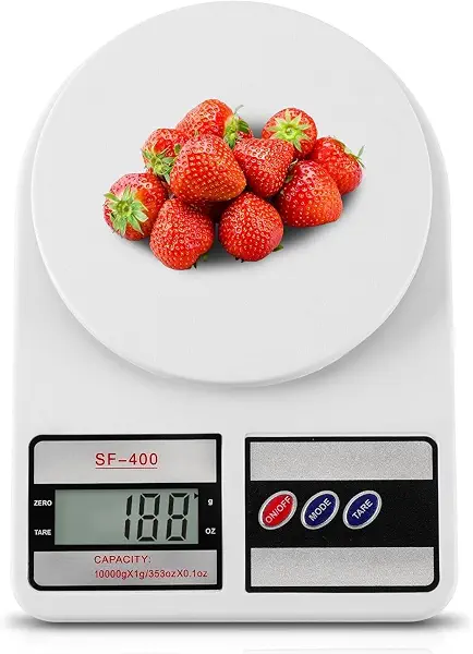 سعر ومواصفات ميزان مطبخ رقمي 10 كيلو، متعدد الألوان (B097F6PYRF) على Amazon EG