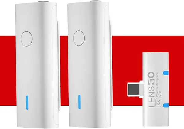 سعر ومواصفات ميكروفون لاسلكي LENSGO 518C موديل 1V1 نظام 2.4GHz مسافة نقل 100 متر بطارية 9 ساعات شحن مغناطيسي متوافق مع iPhone و Android للهواتف الذكية والأجهزة اللوحية (Android) (B0GQQ69LL7) على Amazon EG