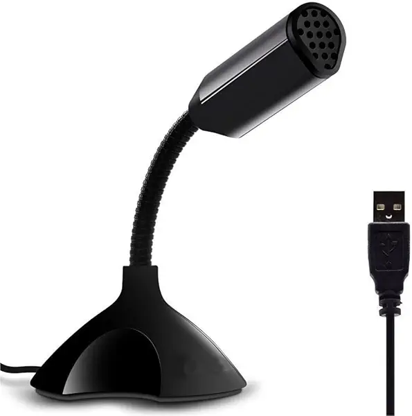 سعر ومواصفات ميكروفون لسطح المكتب مزود بمنفذ USB وقابل للتعديل بزاوية 360 درجة، يدعم الدردشة الصوتية والتسجيل من كيندكس Kx2764 - اسود (B0BV4BMNS2) على Amazon EG
