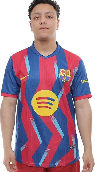 سعر ومواصفات مينسا تي شيرت كرة قدم للدوري الاسباني مقاس L، خفيف الوزن وجيد التهوية للتدريب والمباريات والملابس الرياضية اليومية - متعدد الالوان (B0GYZ1Q828) على Amazon EG