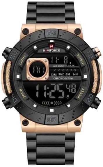 سعر ومواصفات نافي فورس Naviforce 9241S - Rose Gold case/Black band/Black dial (B0FZVN28DW) على Amazon EG