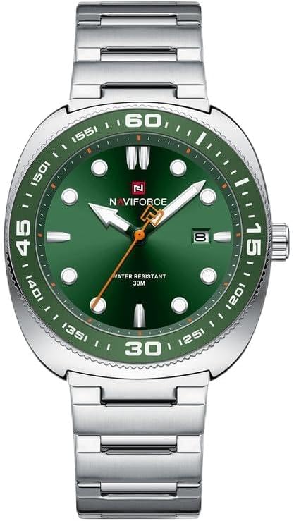 سعر ومواصفات نافي فورس Naviforce 9250 – Elegant Men's Watch with S/Green/S (B0FN4VZF79) على Amazon EG