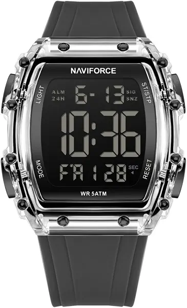 سعر ومواصفات نافي فورس ساعة 6107 S-GY (B0HMCQN9CD) على Amazon EG