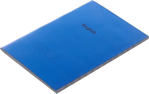 سعر ومواصفات نوت بوك انجليزي مقاس A5، 80 ورقة مسطرة مزدوجة، 58 غرام لكل متر مربع، 22.5 × 16 سم - ازرق، مناسب للمدرسة او المكتب او الكتابة العامة، دفتر متين وعالي الجودة للمهام اليومية. (B0GSRRB9FY) على Amazon EG