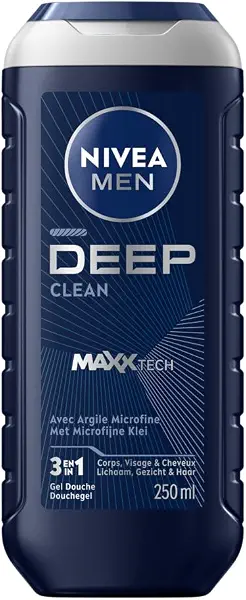 سعر ومواصفات نيفيا جل استحمام ديب من مين 3 في 1، ورائحة خشبية، 250 مل (B07B188F84) على Amazon EG