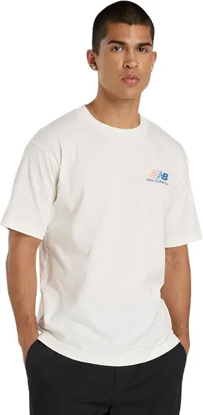 سعر ومواصفات نيو بالانس New Balance Mens Athletics Multi Color Logo T-Shirt Graphic Print, Short Sleeves (pack of 1) (B0DM96Z55F) على Amazon EG