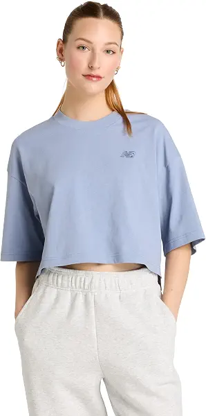 سعر ومواصفات نيو بالانس New Balance Womens Logo Oversized Jersey T-Shirt Oversized, Short Sleeve (pack of 1) (B0D18TL2XY) على Amazon EG