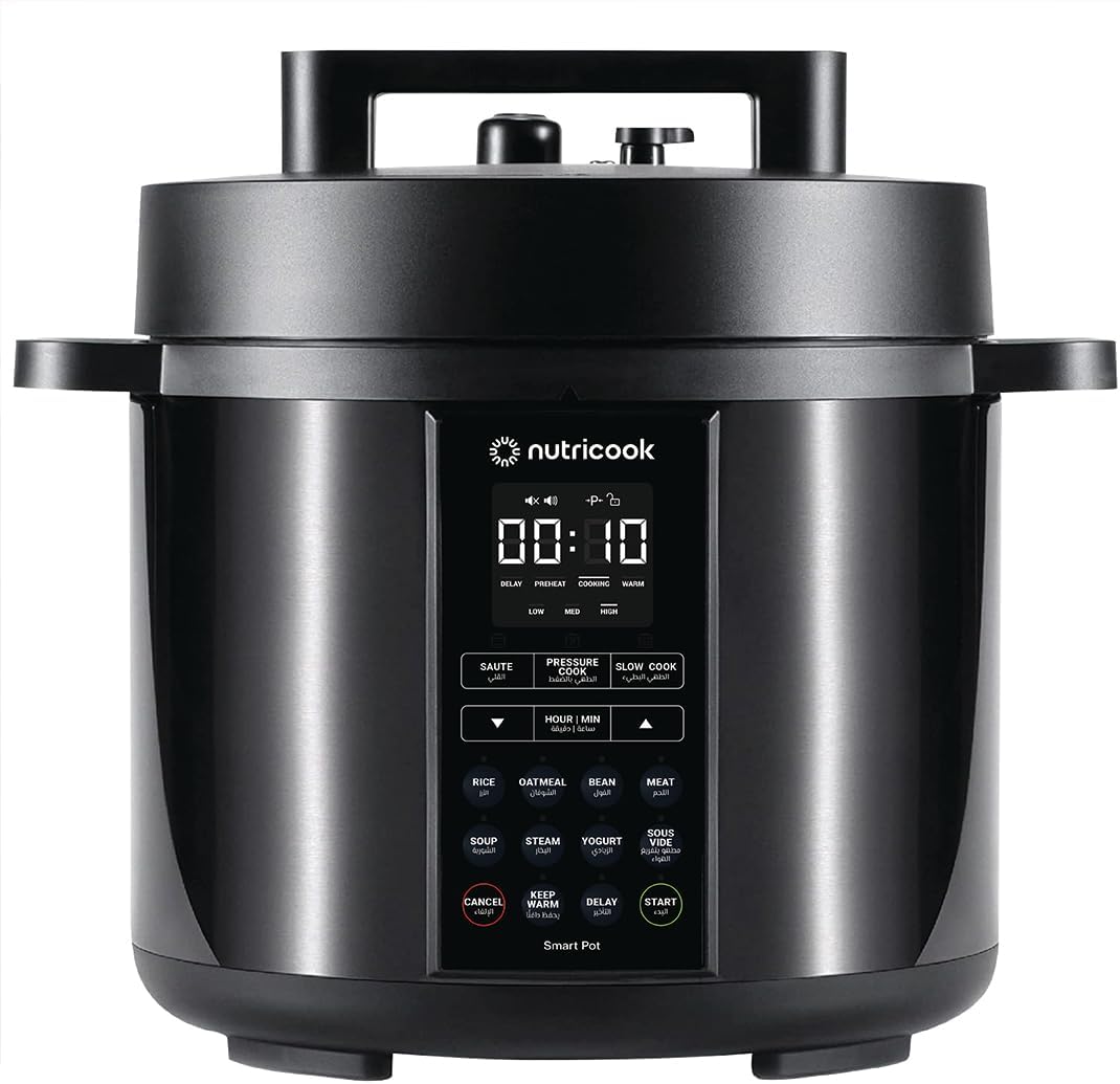 سعر ومواصفات نيوتري كوك وعاء سمارت 2 8 لتر - اسود SSNC-SP208K (B0F7XLCJSZ) على Amazon EG