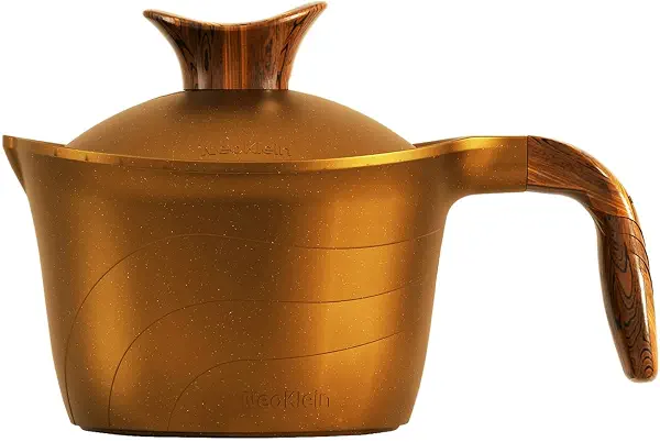 سعر ومواصفات نيوكلاين حلة حليب دائرية، مقاس 18 سم، لون ذهبي (B0H3LGFSLD) على Amazon EG