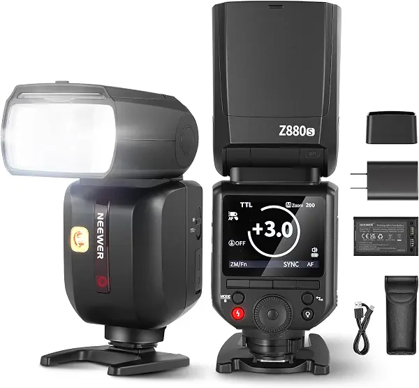 سعر ومواصفات نيوير كاميرا فلاش سبيدلايت Z880-S 2.4G 76Ws TTL متوافقة مع سوني، واجهة مستخدم مطورة، مصباح تشكيل قابل للتعديل، مفتاح تي تي ال/ام، مفتاح تي تي ال/ام، 1/8000 ثانية اتش اس اس 7.4 فولت/2600 مللي امبير في (B0D8JB19PF) على Amazon EG