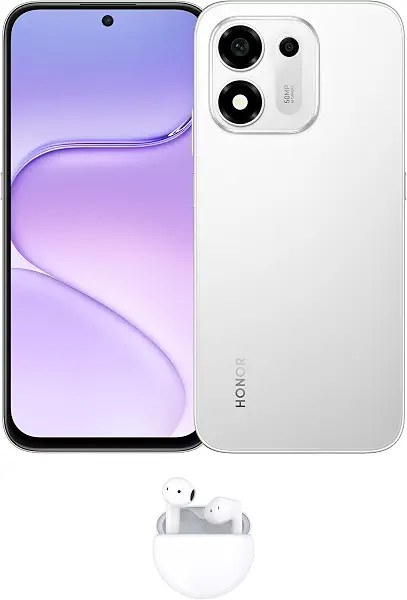 سعر ومواصفات هاتف HONOR X7e Plus 5G، 6+128 جيجا، بطارية 8100 مللي أمبير، Snapdragon 4 Gen 4، شاشة 6.87 بوصة 120 هرتز، كاميرا 50 ميجابكسل AI، IP69K، ميتيور سيلفر+سماعات x7e | ضمان سنة، شامل الضرائب (B0HC4FT1QS) على Amazon EG