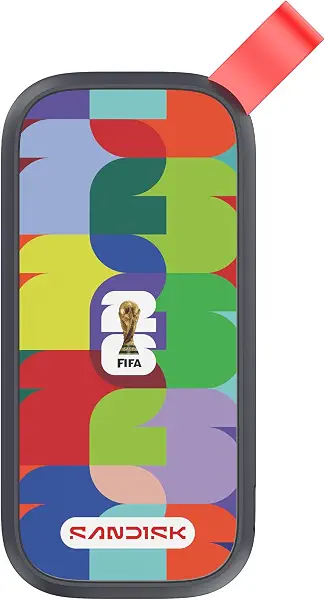 سعر ومواصفات هارد SSD محمول، إصدار كأس العالم فيفا 2026™من سانديسك، سعة 1 تيرابايت (B0G3F3GPWK) على Amazon EG
