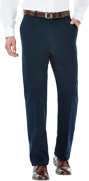 سعر ومواصفات هاغر Haggar Men's Work to Weekend Hidden Expandable Waist No Iron Casual Pant - Flat and Pleat Front (B0048LR91K) على Amazon EG