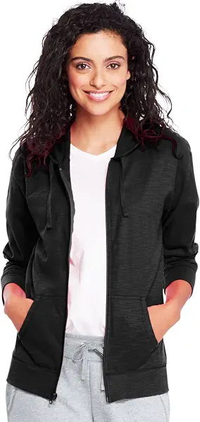 سعر ومواصفات هنس Hanes Women's Jersey بقلنسوة بسحاب كامل، أسود، XXL (B016YKL2J2) على Amazon EG