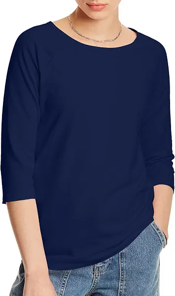سعر ومواصفات هنس قميص للنساء، لون كحلي، مقاس XXL (B01MQVALEA) على Amazon EG