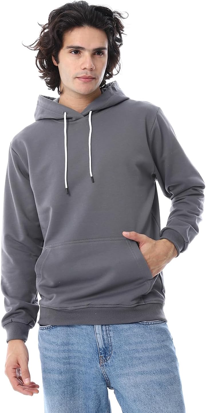 سعر ومواصفات هودي صوف باكمام طويلة _رمادي_5XL، الرجال (B0DJFJJCMV) على Amazon EG