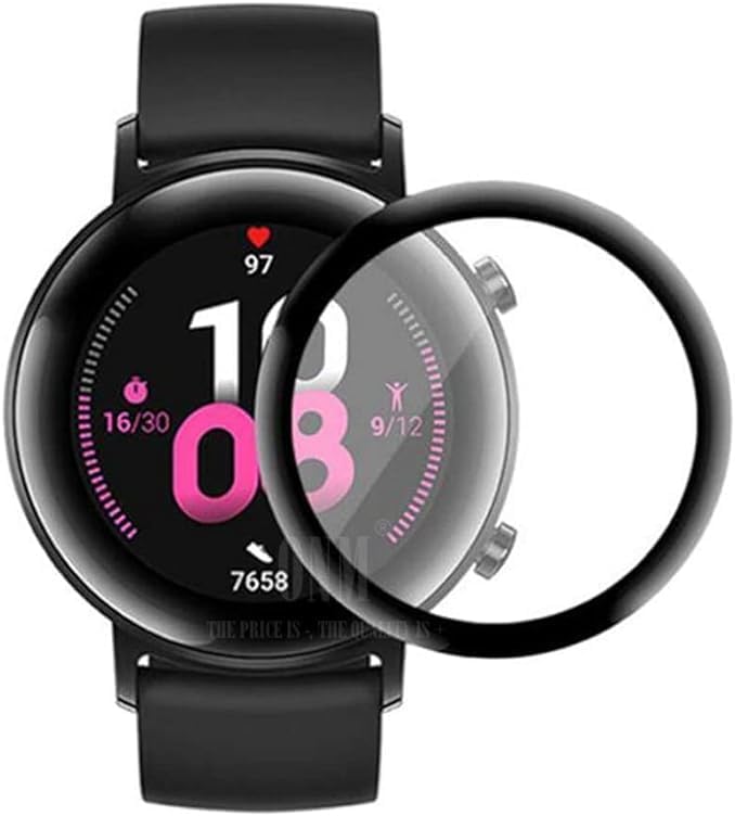 سعر ومواصفات واقي شاشة ثلاثي الأبعاد من Next store بحواف ناعمة متوافق مع Huawei GT2 42mm، فيلم حماية منحني ،مضاد للخدوش ،بدون فقاعات مقاوم للكسر بدرجة عالية ،حساسية لمس فائقة (B0FH2F74D2) على Amazon EG