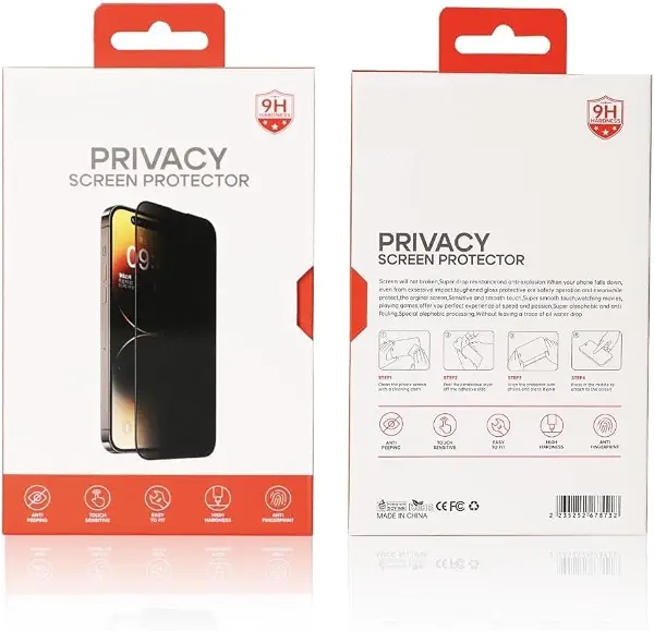 سعر ومواصفات واقي شاشة خصوصية من Next Store متوافق مع iPhone 15 Pro، زجاج مقوى بدرجة صلابة 9H مضاد للتجسس والخدش، مضاد للبصمات، لمس عالية، سهل التركيب، حماية من الصدمات. (B0F5HS568G) على Amazon EG