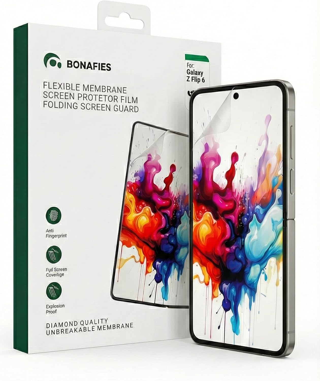 سعر ومواصفات واقي شاشة من Next store لسامسونج جالكسي Z فليب 6 (6.7 بوصة / 3.4 بوصة) 3 في 1 تغطية كاملة، غشاء مرن غير قابل للكسر للشاشات الداخلية والخارجية، شفاف عالي الوضوح مقاوم للبصمات بجودة ماسية (B0GGTJTVNT) على Amazon EG