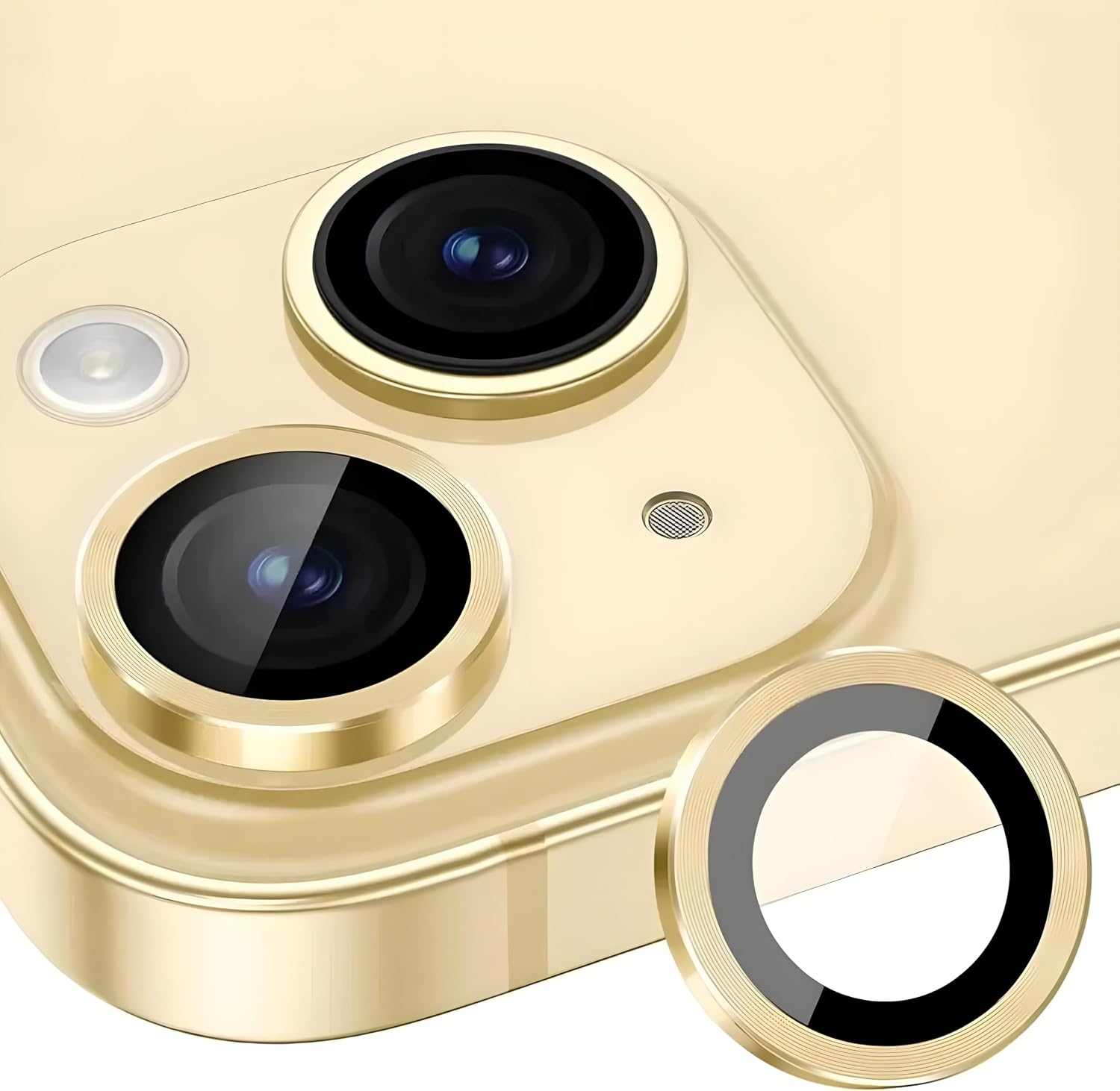 سعر ومواصفات واقي عدسة كاميرا مقاوم للخدش من زجاج مقوى من Next Store متوافق مع iPhone 14 ، درجة صلابة 9H تصميم يحافظ على العدسة الأصلية مع ملحق حامل حلقة معدني. (B0F6369H1G) على Amazon EG