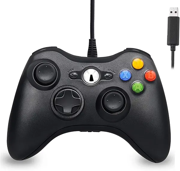 سعر ومواصفات وحدة تحكم سلكية لجهاز Xbox 360 من هوفيليا، USB مع عصا مطورة لمايكروسوفت وسليم والكمبيوتر بنظام تشغيل ويندوز 10/8/7 (اسود) (B08Y5NJYXD) على Amazon EG
