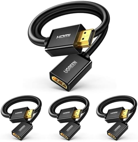 سعر ومواصفات يوجرين كابل HDMI ذكر الى انثى اسود 3 متر 10145 (عبوة من 4 قطع) (B0HLF3F75M) على Amazon EG