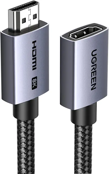 سعر ومواصفات يوجرين محول كيبل وصلة HDMI 2.1 ذكر الى انثى، 8K@60Hz/4K@144Hz/2K@240Hz/1080P@240Hz/240Hz/متوافق مع فاير ستيك وشاومي ستيك وروكو وPS5 والتلفزيون ومشغل بلوراي 0.15 متر (B0BXGL6HBV) على Amazon EG