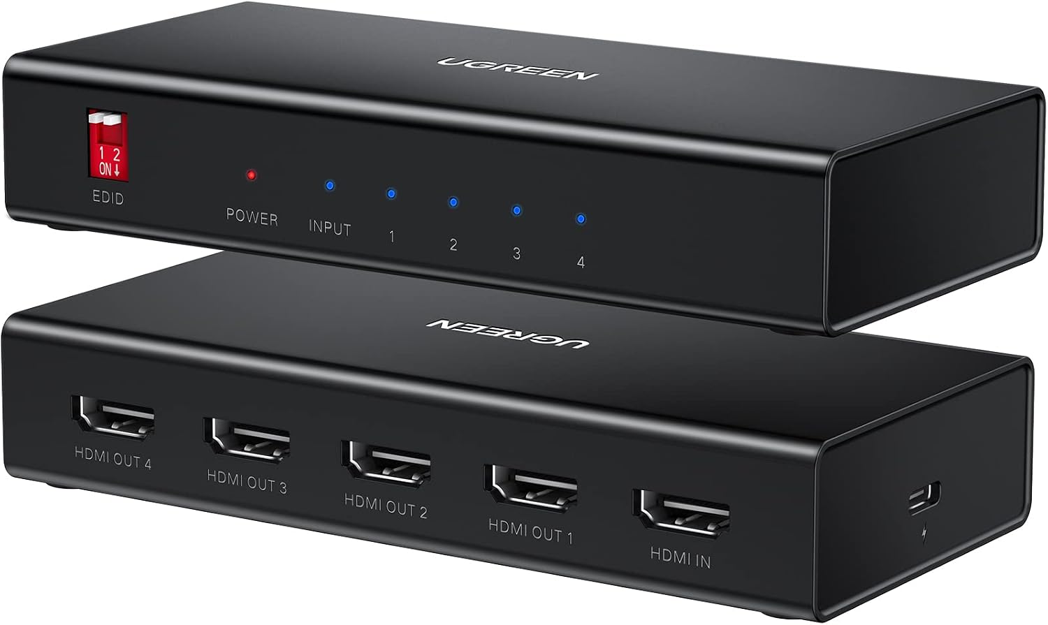 سعر ومواصفات يوجرين موزع HDMI 1 في 4 مخارج 4K@60Hz HDMI 2.0 18 جيجابايت في الثانية 1x4 شاشة عاكسة يدعم EDID HDCP 2.2/1.4 3D HDR متوافق مع تلفزيون ابل وشاشة بلو راي واكس بوكس وبلاي ستيشن 5/4 سويتش (B09Y1594V7) على Amazon EG